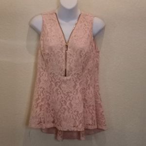 Thalia Sodi High Low Lace Sleeveless Blouse